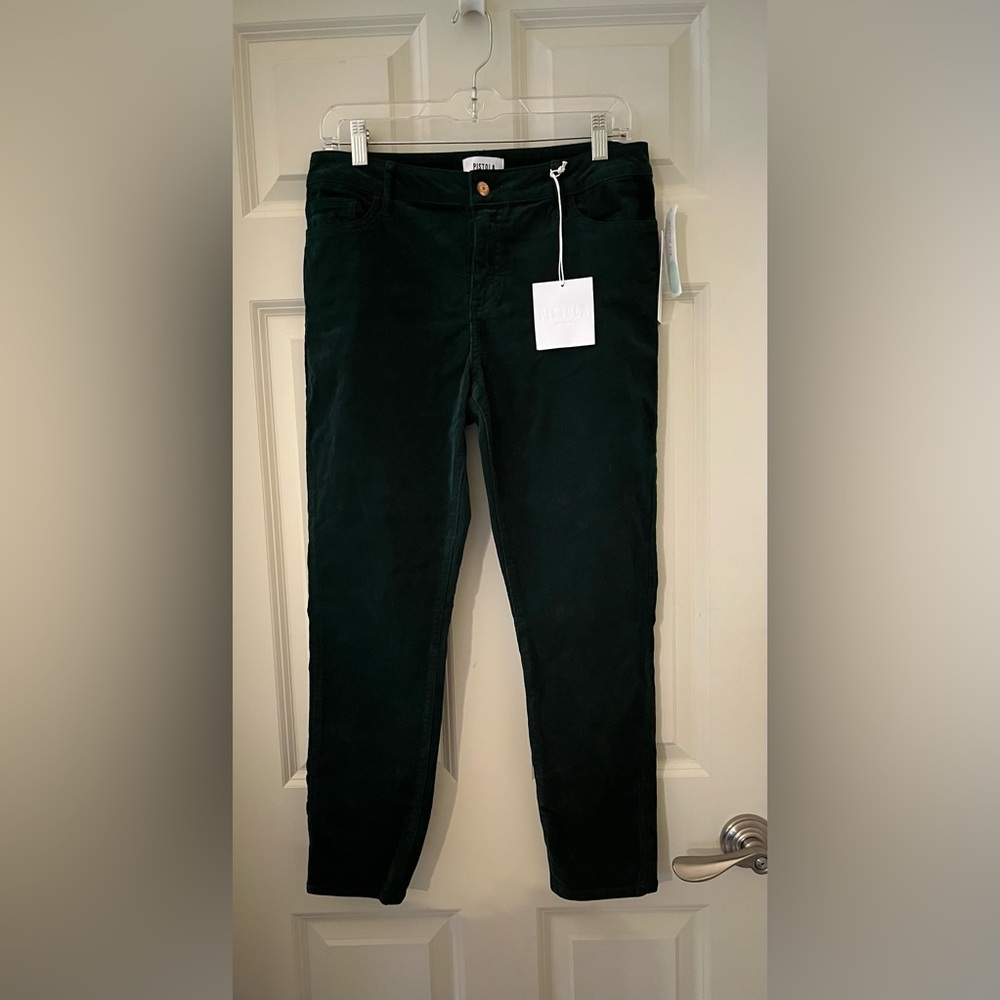 NWT Pistola Arielle Skinny Corduroy Jean Pant dark Forest Green Stitch Fix 30 P